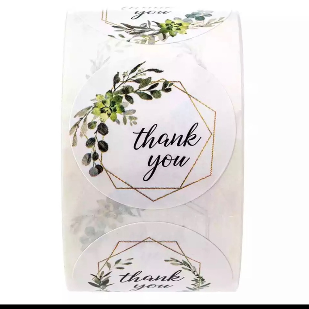 50 THANK YOU Stickers